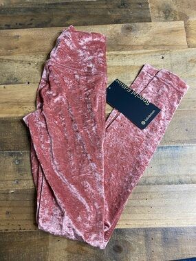 Lululemon Special Edition Wunder Lounge Pink Velvet Leggings
